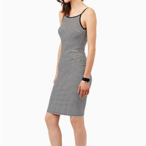 ❤️EXPRESS high neck bodycon sleeveless striped dress XS